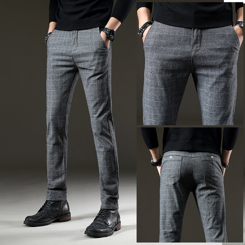 Hank | Plaid dress pants men