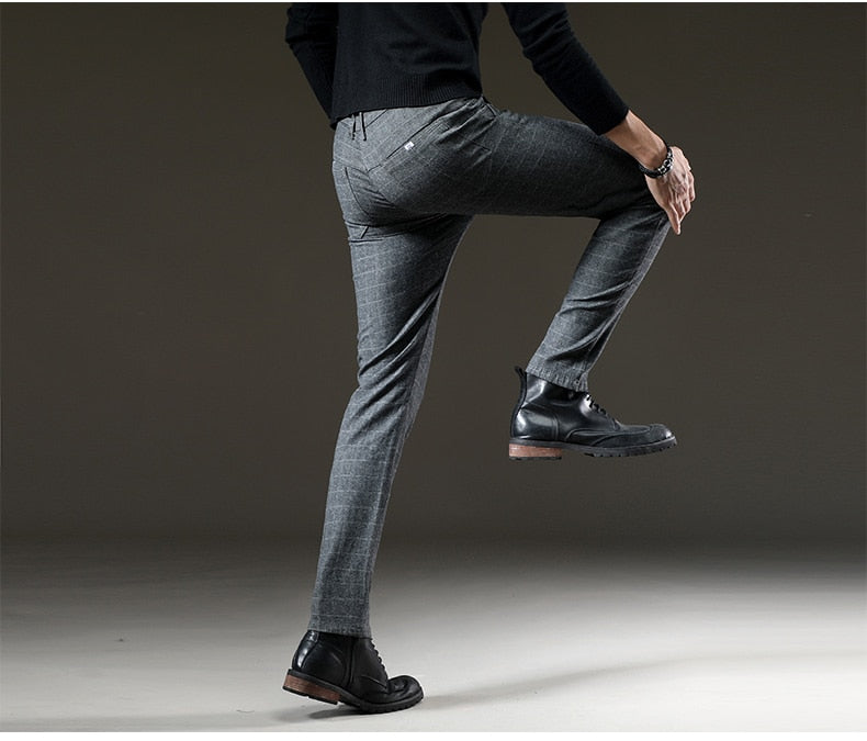 Hank | Plaid dress pants men