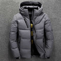 Gray | Hooded down jacket men