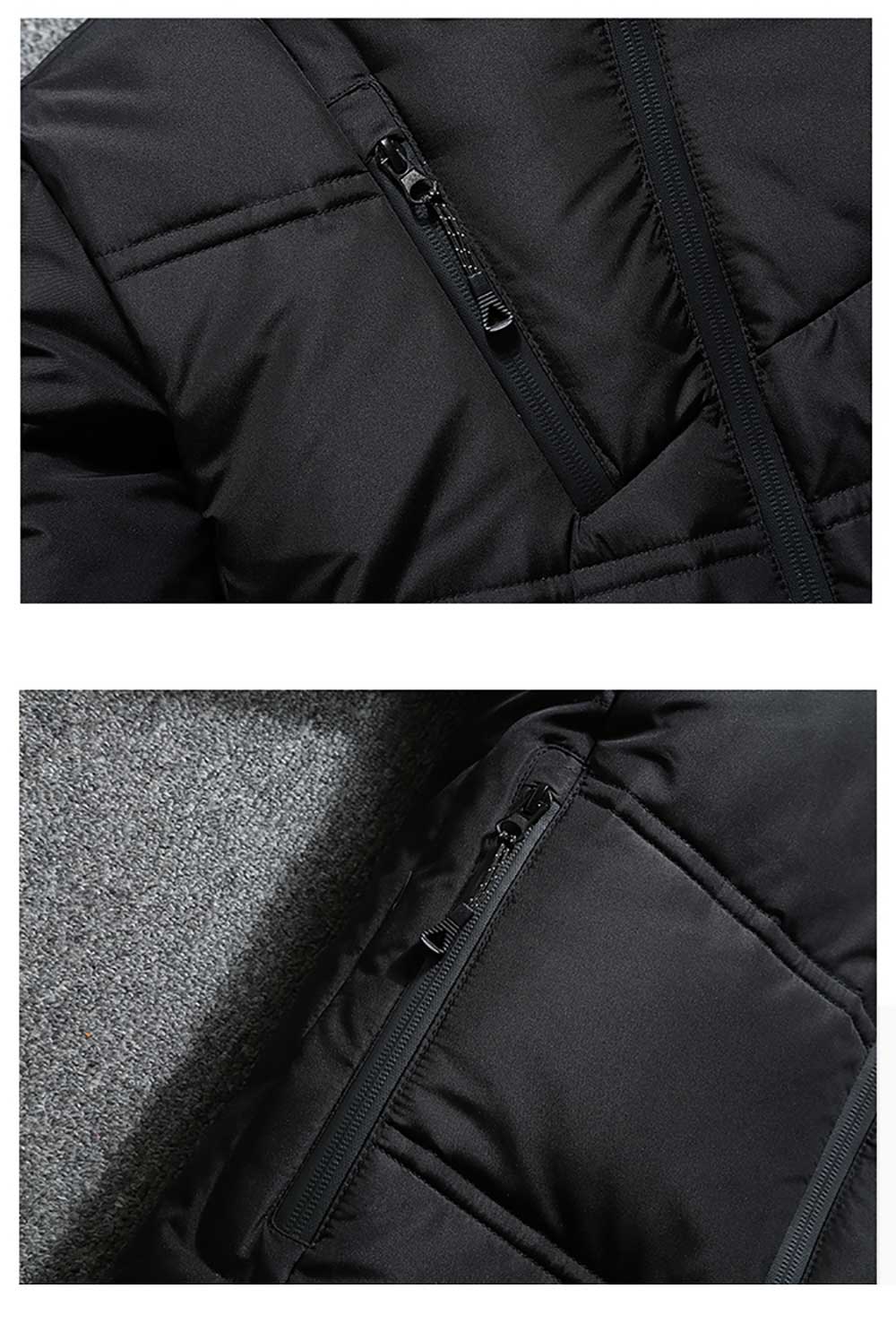 Gray | Hooded down jacket men