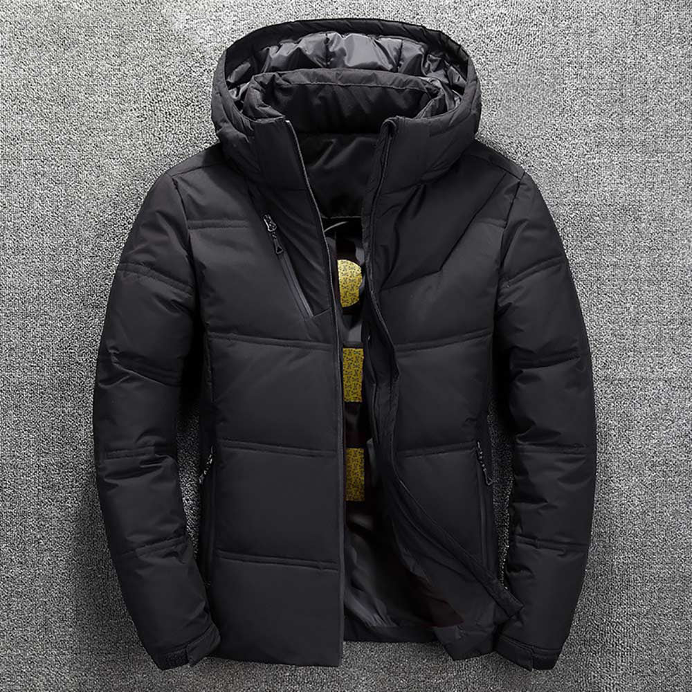 Gray | Hooded down jacket men