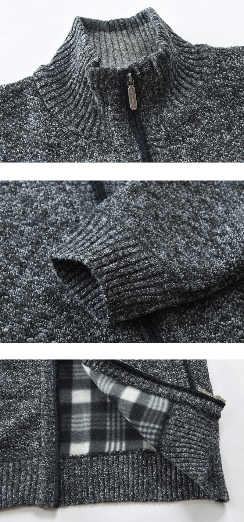 Cade | Zip wool sweater men