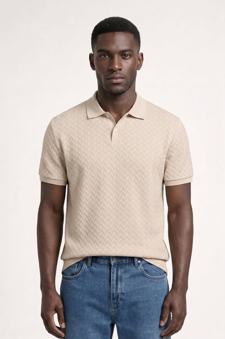Preston | Chevron Texture Polo