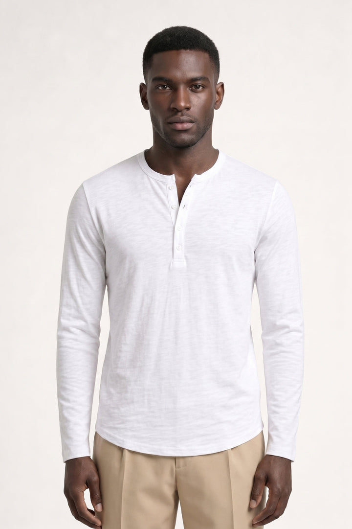 Hudson | Long Sleeve Henley Tee