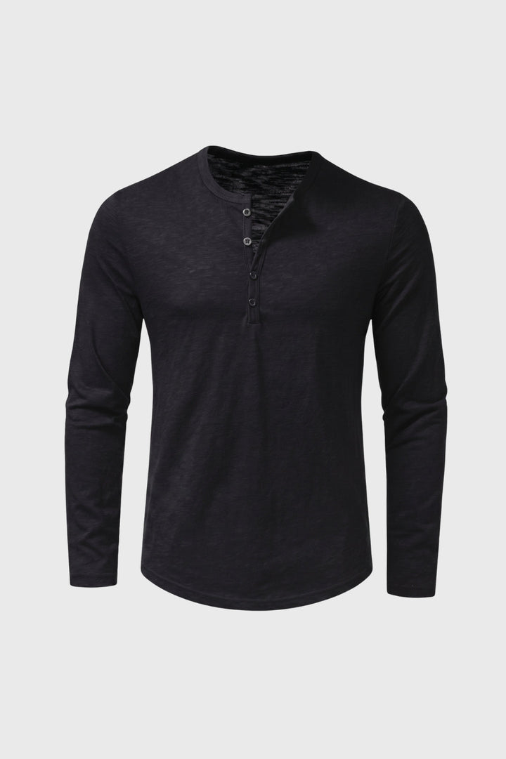 Hudson | Long Sleeve Henley Tee