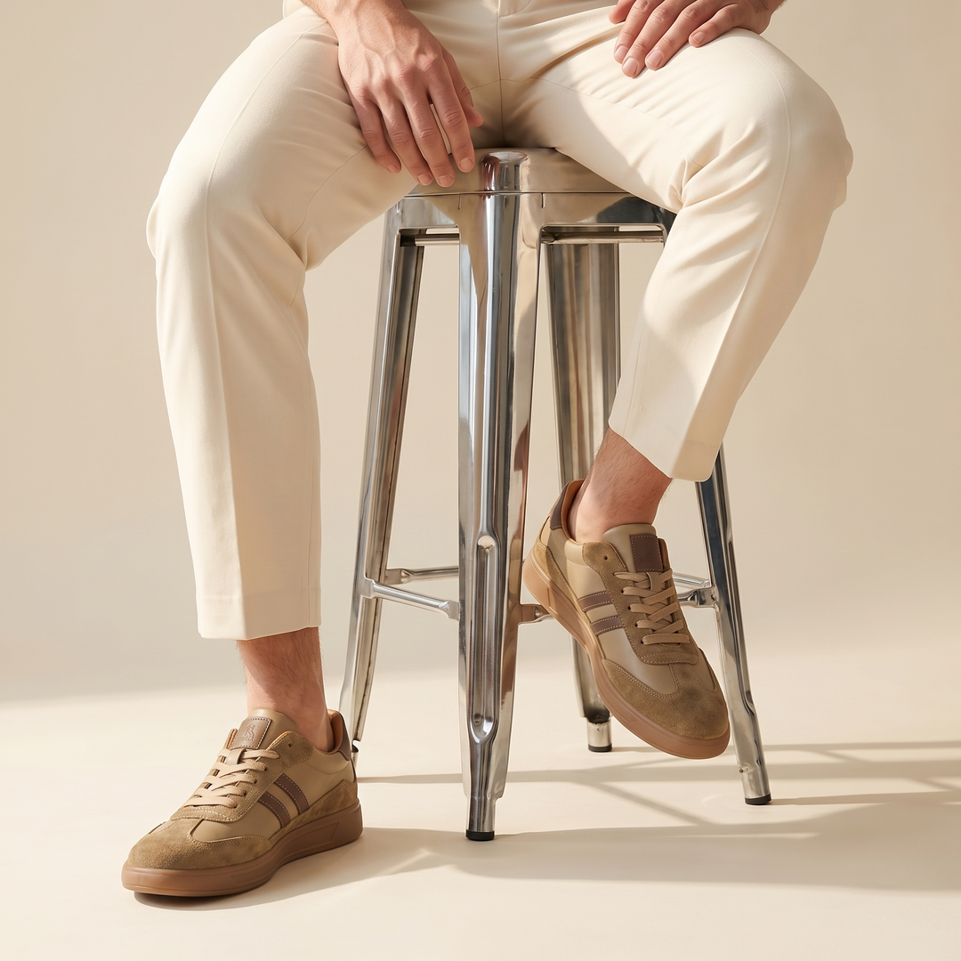 Logan | Men's Retro Leather Sneakers