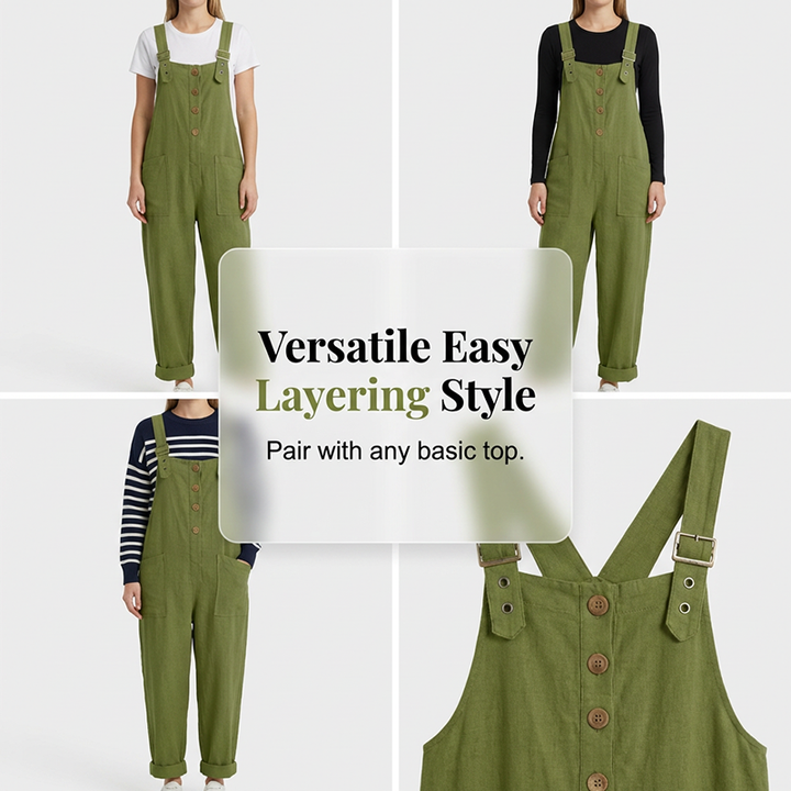 Bailey | Relaxed Linen Overall Jumpsuit