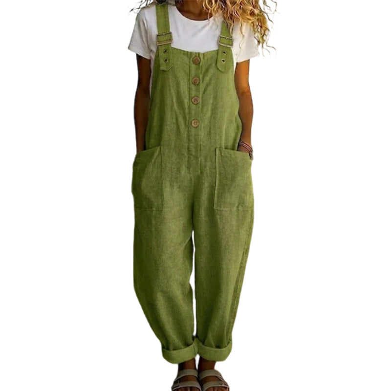 Bailey | Relaxed Linen Overall Jumpsuit