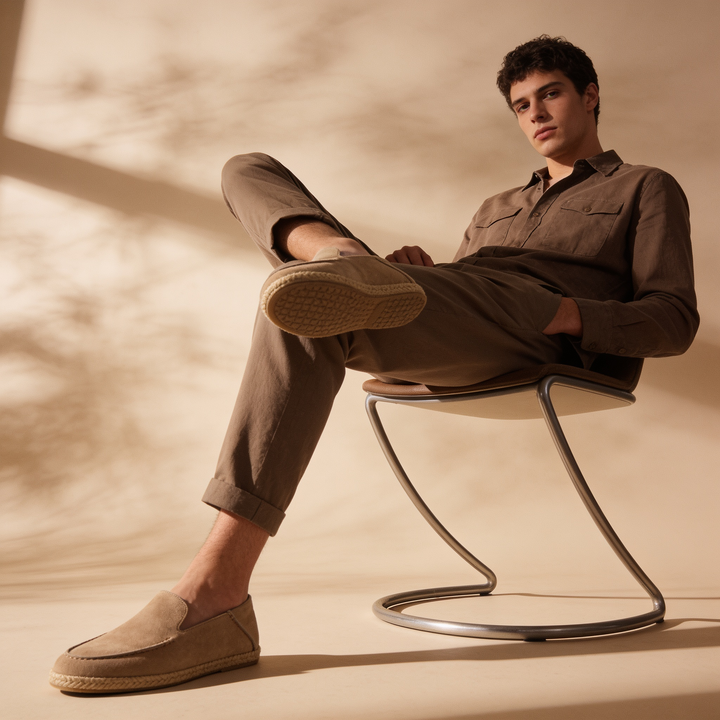 Landon | Men's Suede Espadrille Loafers