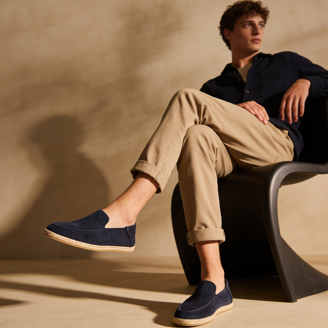 Landon | Men's Suede Espadrille Loafers