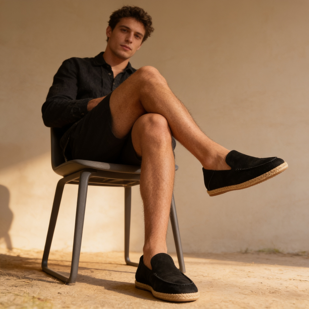 Landon | Men's Suede Espadrille Loafers