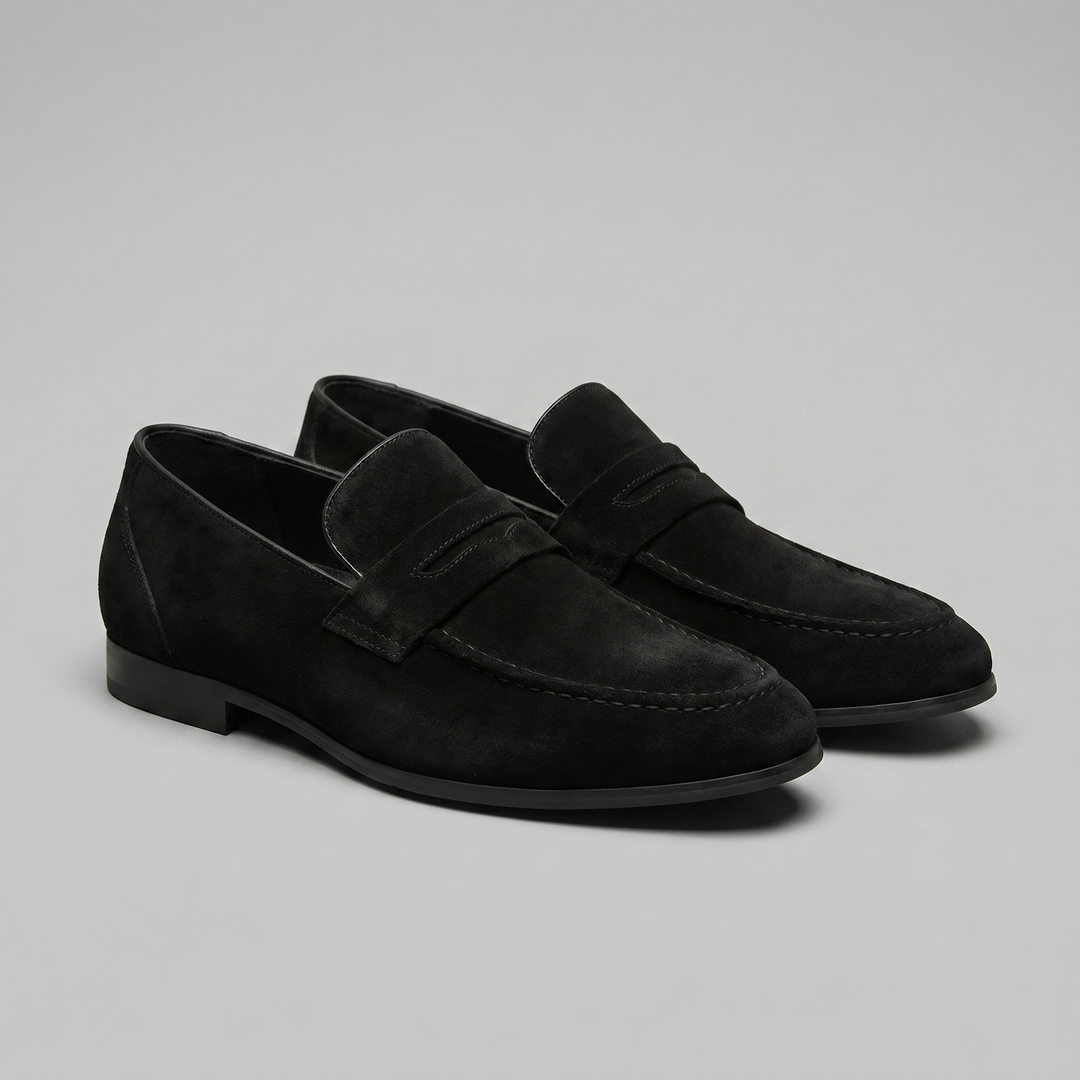 Connor | Men's Suede Penny Loafers