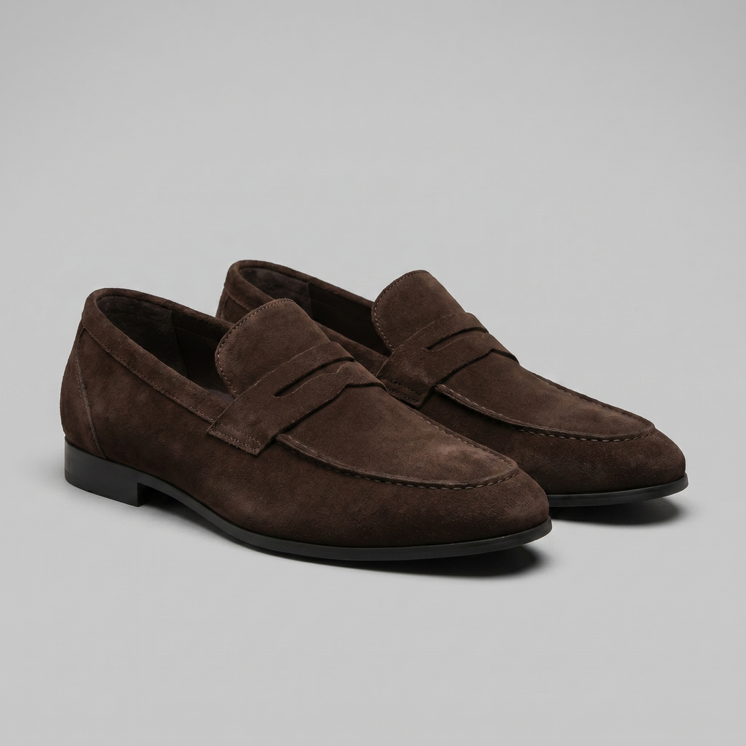 Connor | Men's Suede Penny Loafers