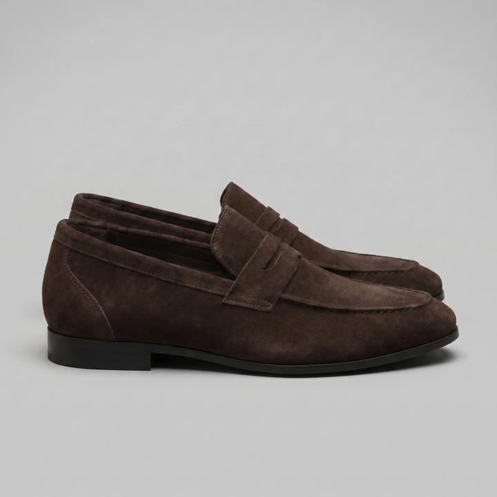 Connor | Men's Suede Penny Loafers