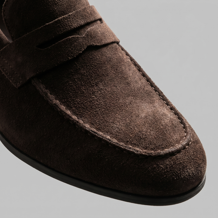 Connor | Men's Suede Penny Loafers