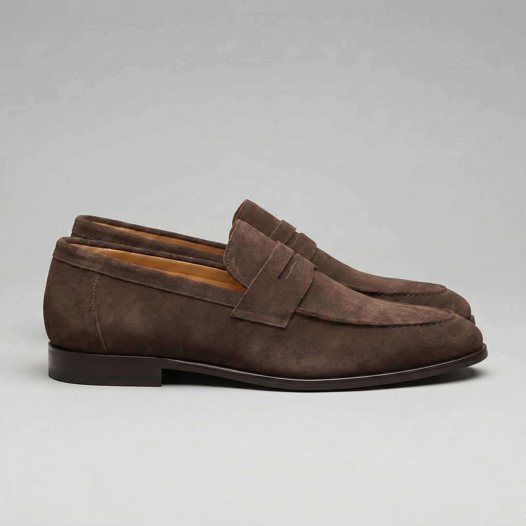 Connor | Men's Suede Penny Loafers