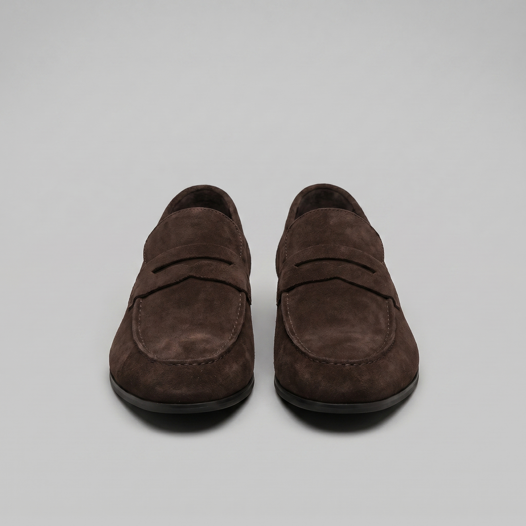 Connor | Men's Suede Penny Loafers