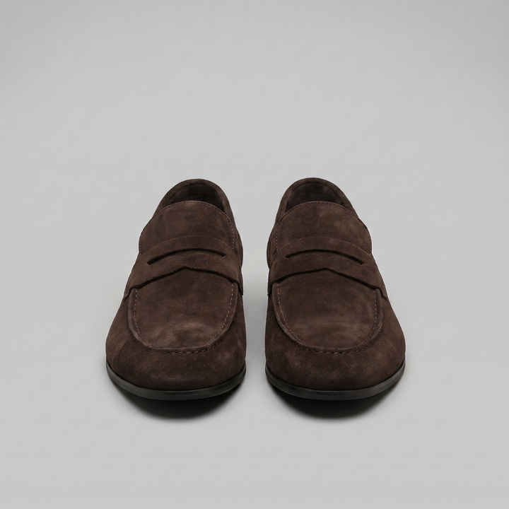Connor | Men's Suede Penny Loafers