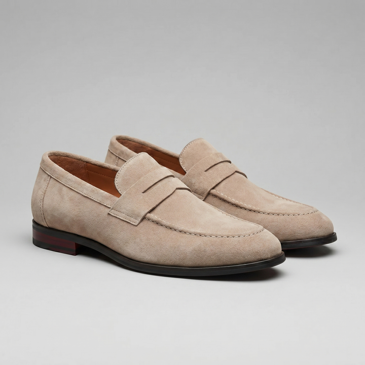 Connor | Men's Suede Penny Loafers