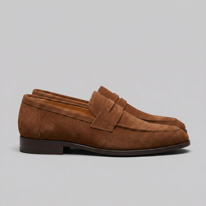 Connor | Men's Suede Penny Loafers