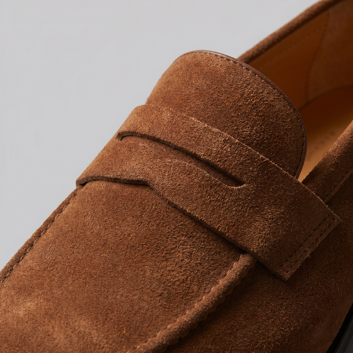 Connor | Men's Suede Penny Loafers