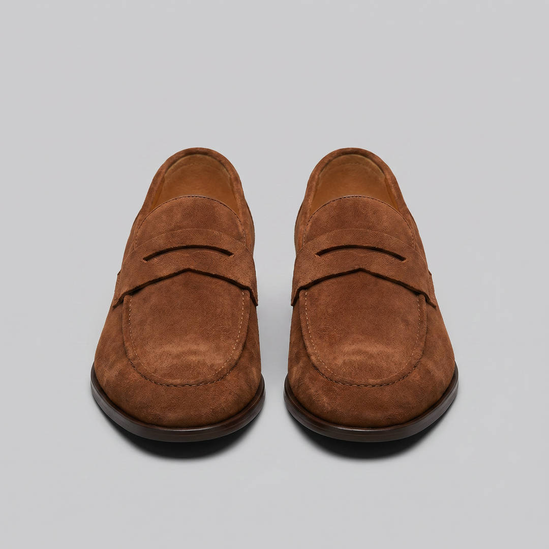 Connor | Men's Suede Penny Loafers