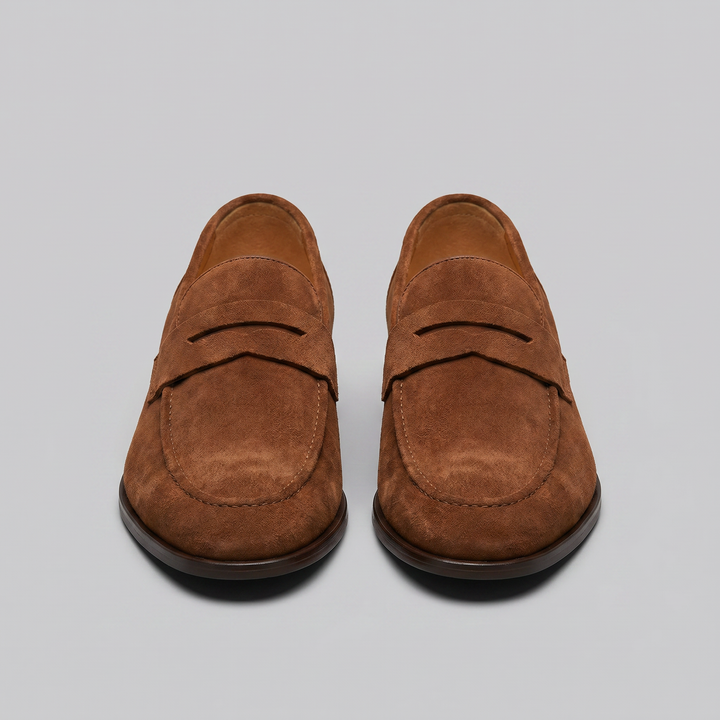 Connor | Men's Suede Penny Loafers