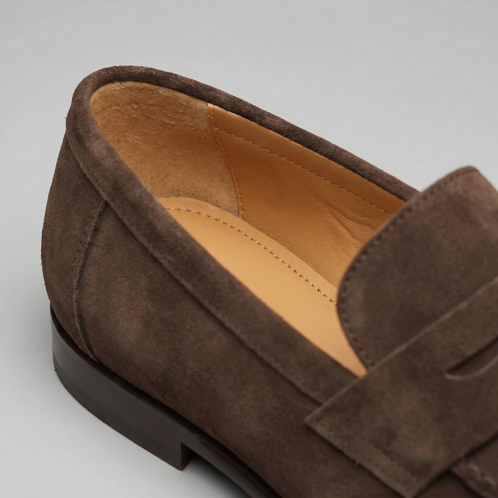 Connor | Men's Suede Penny Loafers