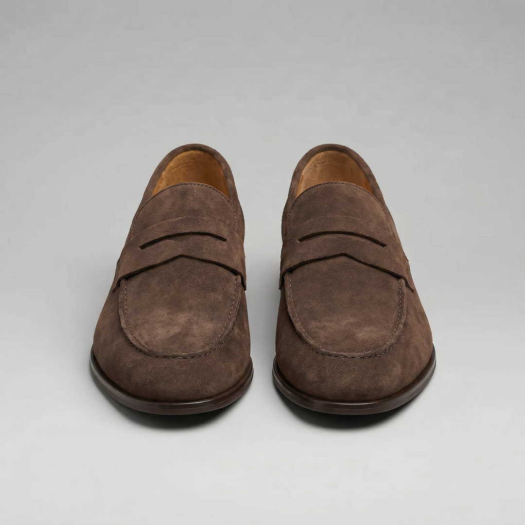 Connor | Men's Suede Penny Loafers
