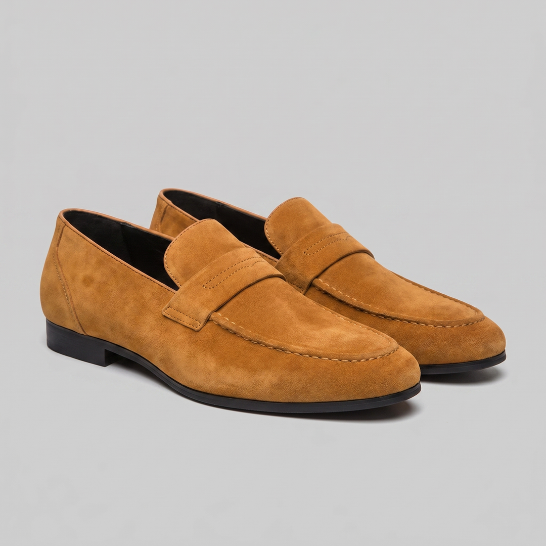 Connor | Men's Suede Penny Loafers