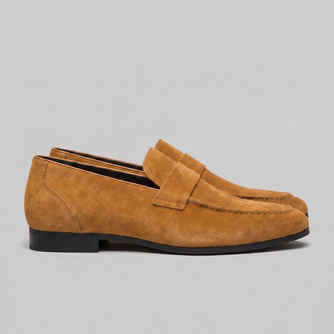 Connor | Men's Suede Penny Loafers