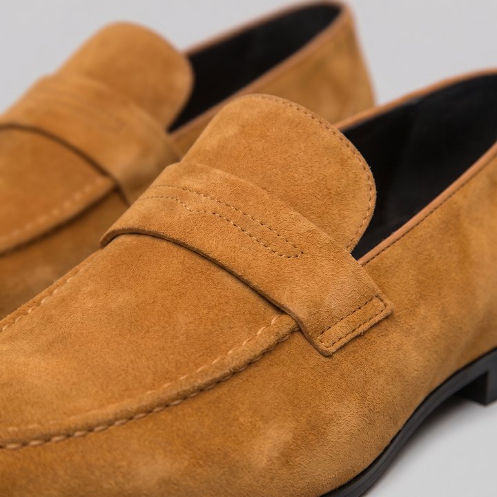 Connor | Men's Suede Penny Loafers