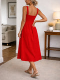 Ember | Smocked Square Neck Midi Dress