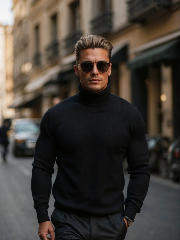 Caspian | Men's Slim Fit Turtleneck Sweater