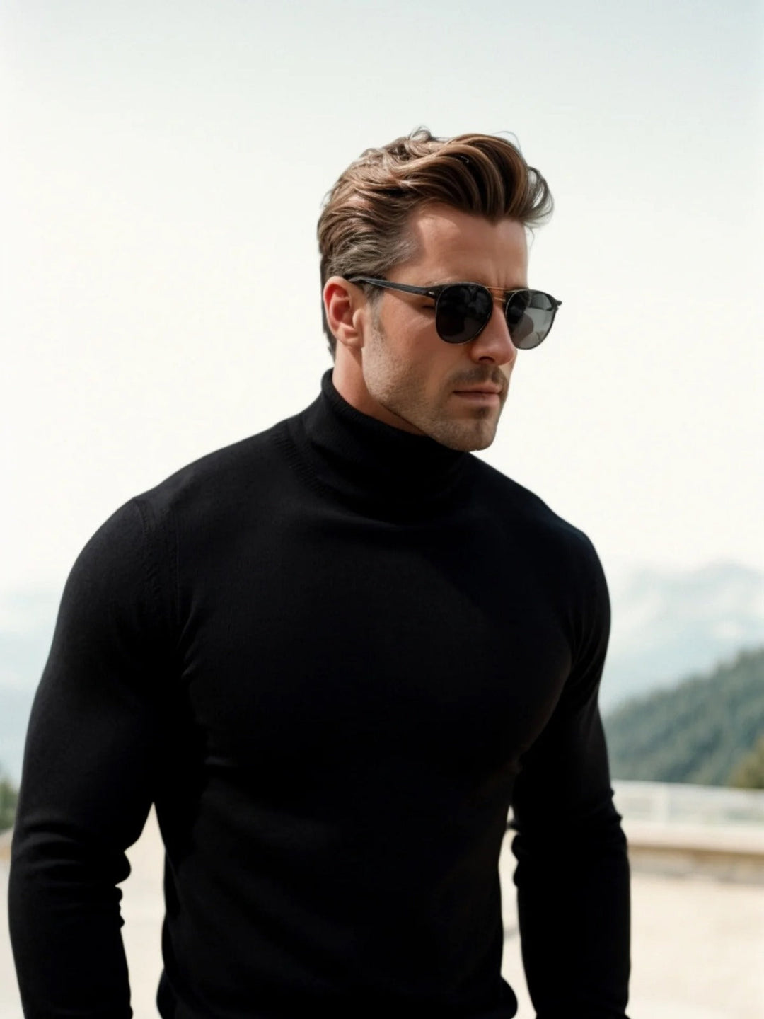 Caspian | Men's Slim Fit Turtleneck Sweater