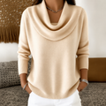 Pull en maille Aurora à col bénitier, coupe décontractée et manches longues