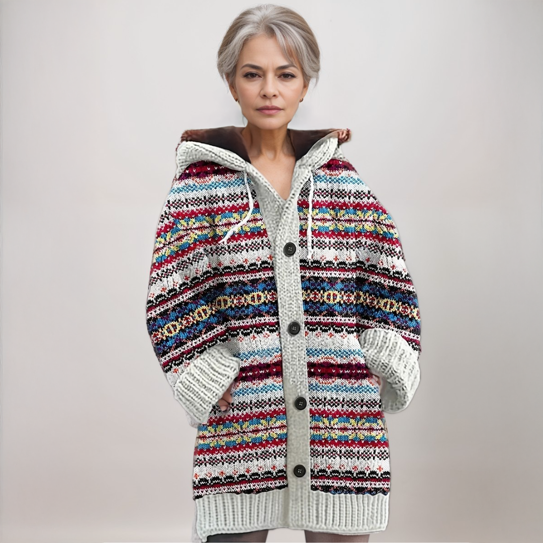 Paisley | Nordic Cozy Hooded Cardigan