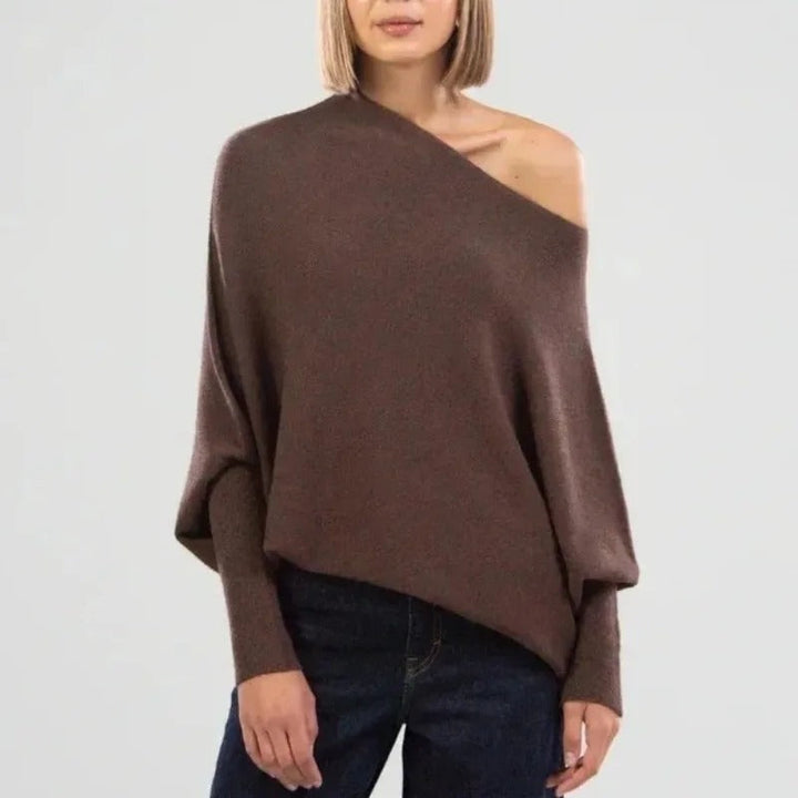 Reese | Asymmetrical Soft Knit Sweater