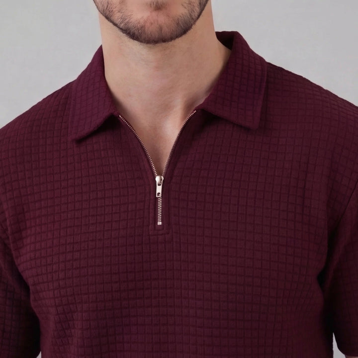 Lucas | Men's Waffle Knit Polo & Shorts Set