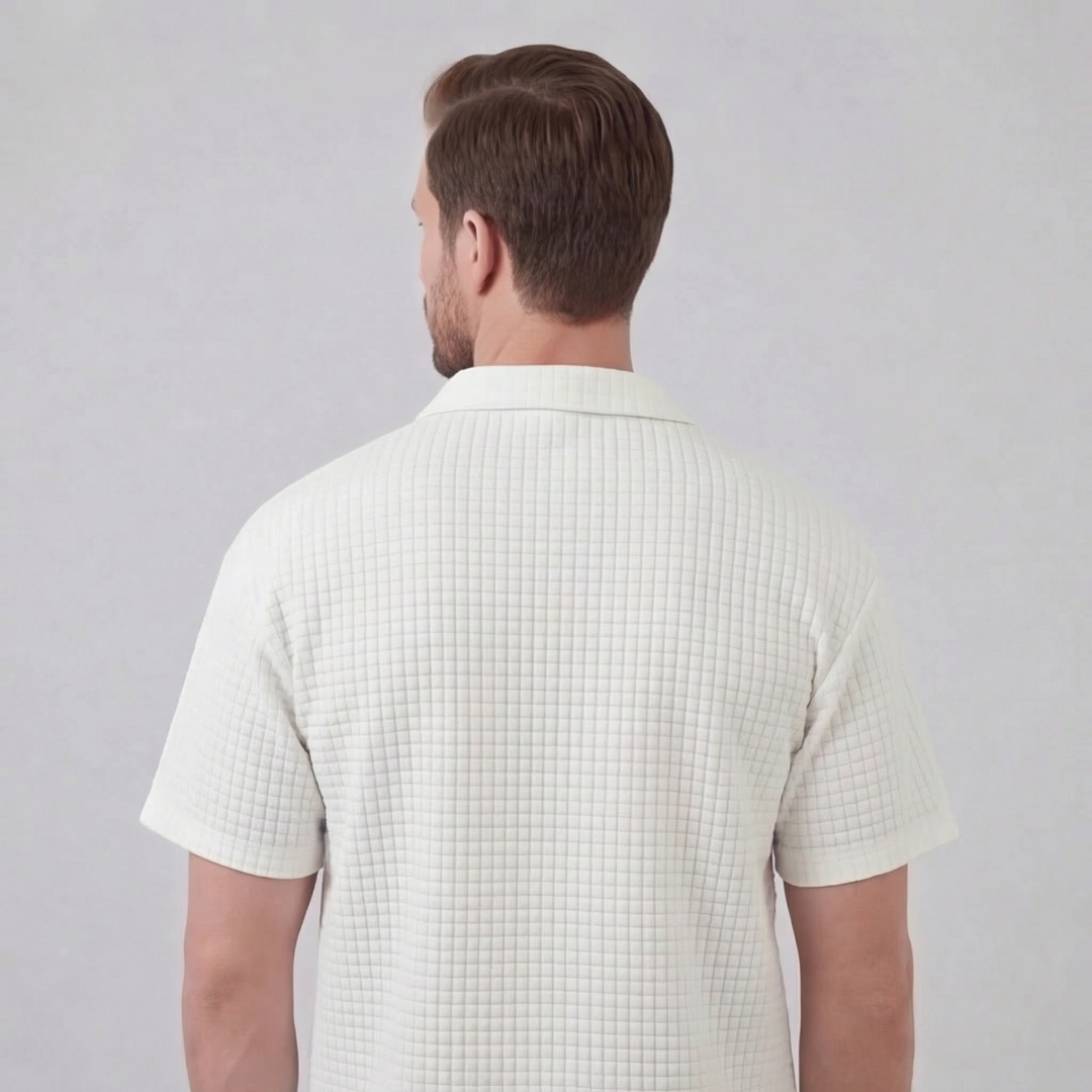 Lucas | Men's Waffle Knit Polo & Shorts Set