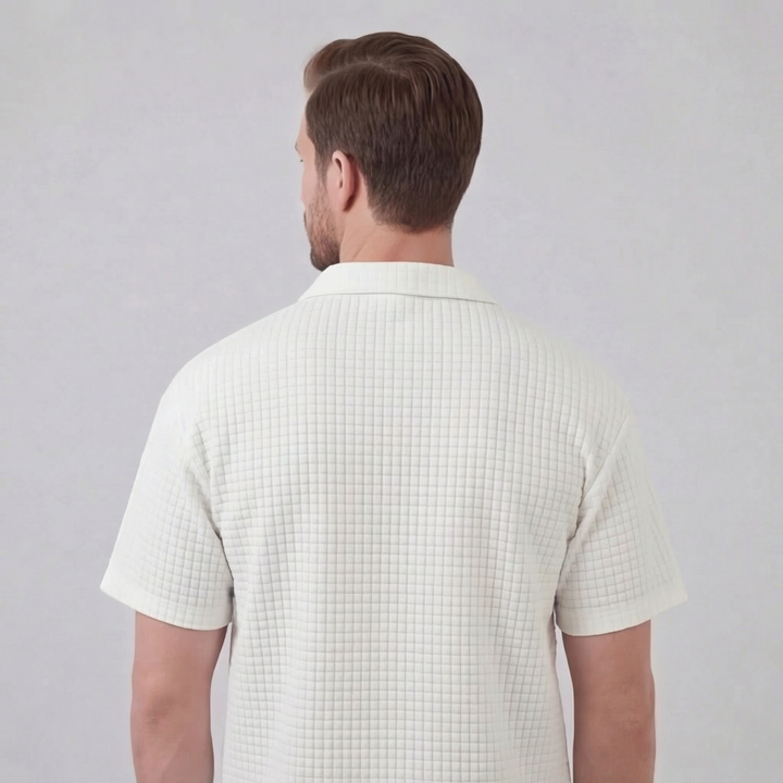Lucas | Men's Waffle Knit Polo & Shorts Set