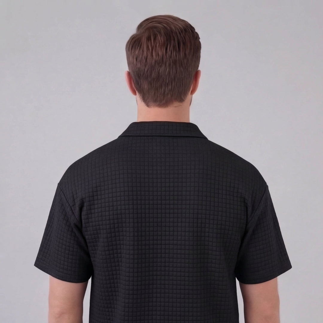 Lucas | Men's Waffle Knit Polo & Shorts Set