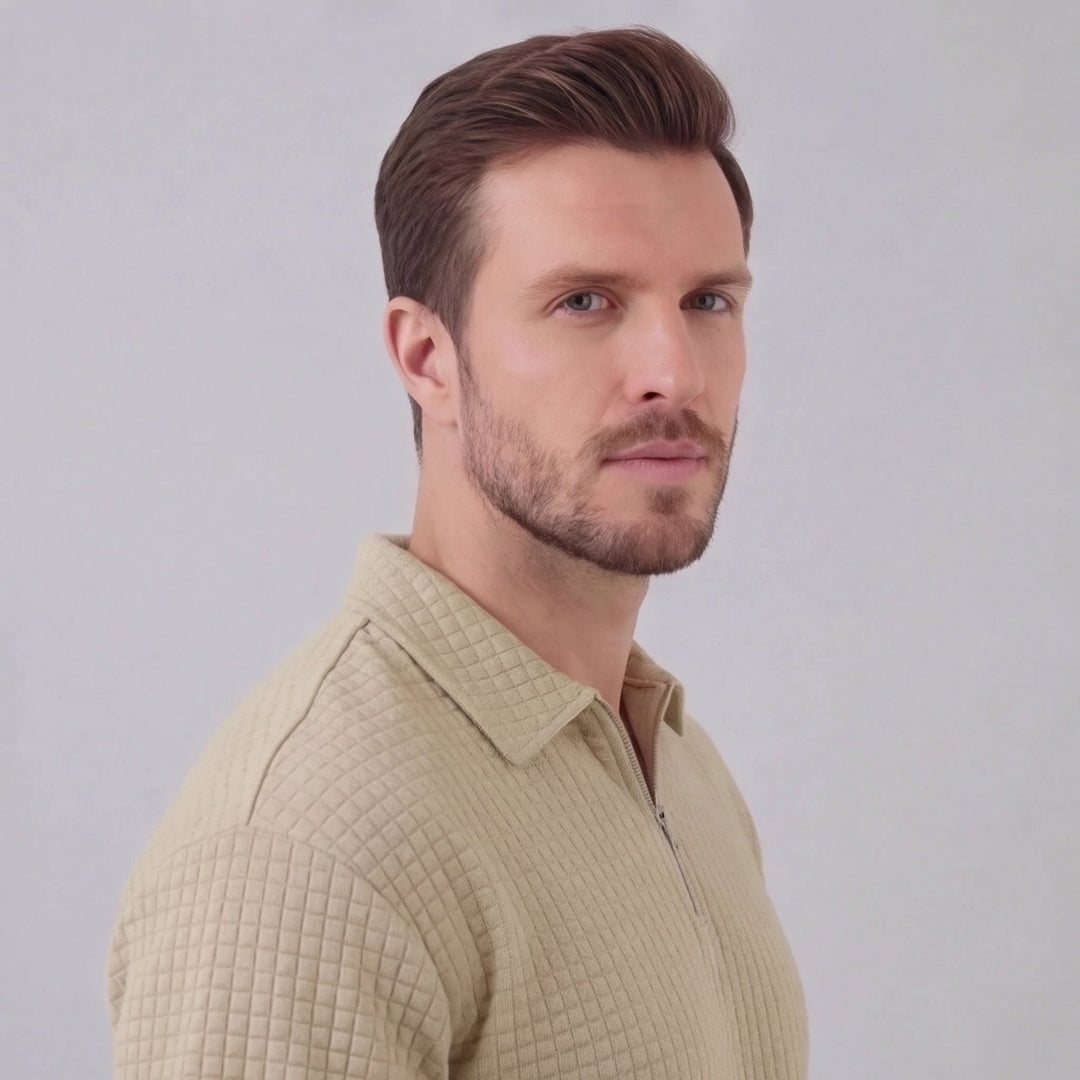 Lucas | Men's Waffle Knit Polo & Shorts Set