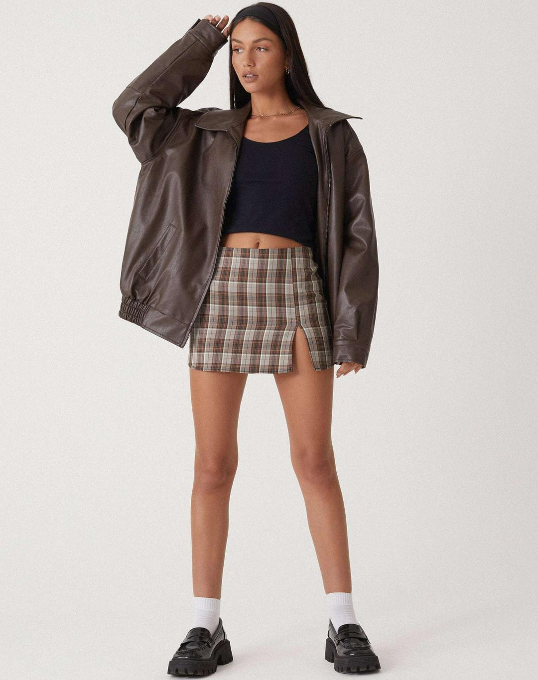 Isabeau | Oversized leather jacket