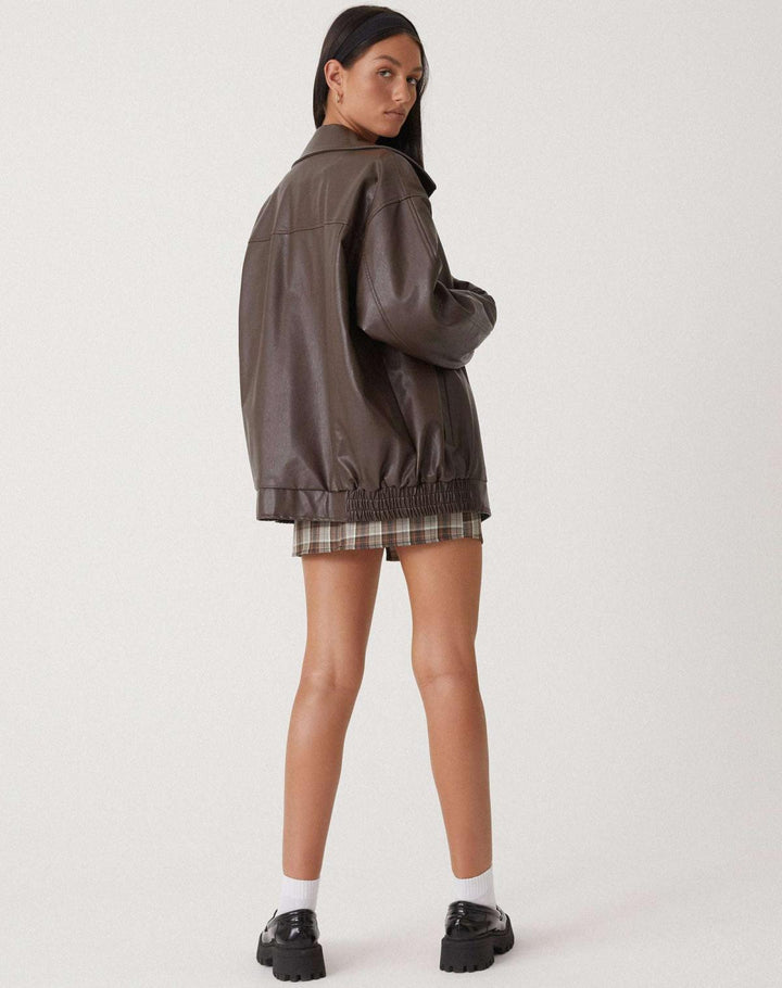 Isabeau | Oversized leather jacket